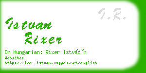 istvan rixer business card